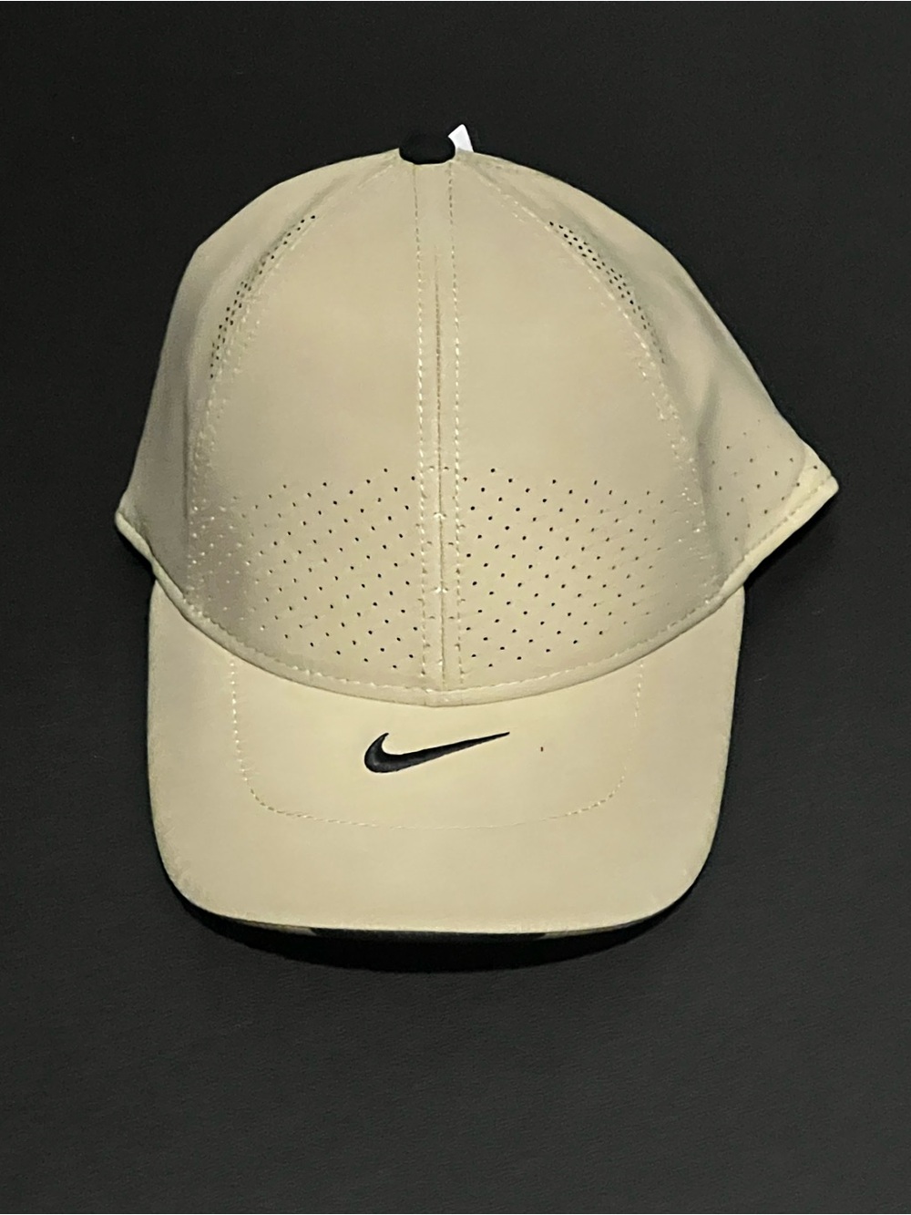NWT Nike Dri-FIT Aerobill Unisex Tan hat with black swoosh